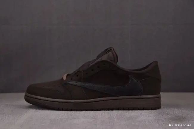 1st Kicks Low Brown Jordan 1 OG Velvet Travis Scott DM7866-202 Air x 0626